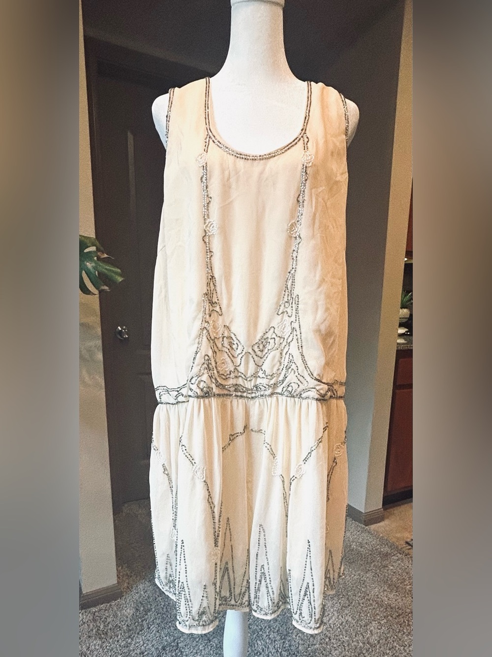 Anthropologie Beaded Embroidered Romper Butter Yellow NWT Size 14